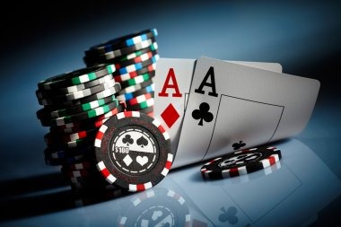 Baccarat table layout with player and banker positions